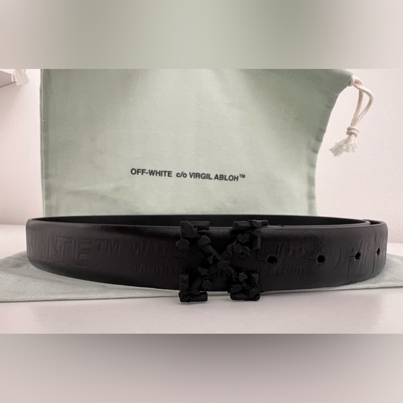 Off-White Accessories - OFF-WHITE Black Leather Belt